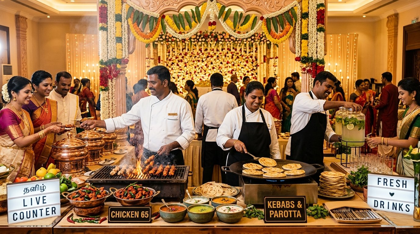 Live Beverage & Mocktail Hospitality Counter Setup